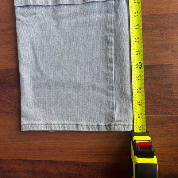 Love Cult Light Wash Y2K Wide Leg Cargo Denim Jeans XS Streetwear Utility Pocket - Picture 10 of 10